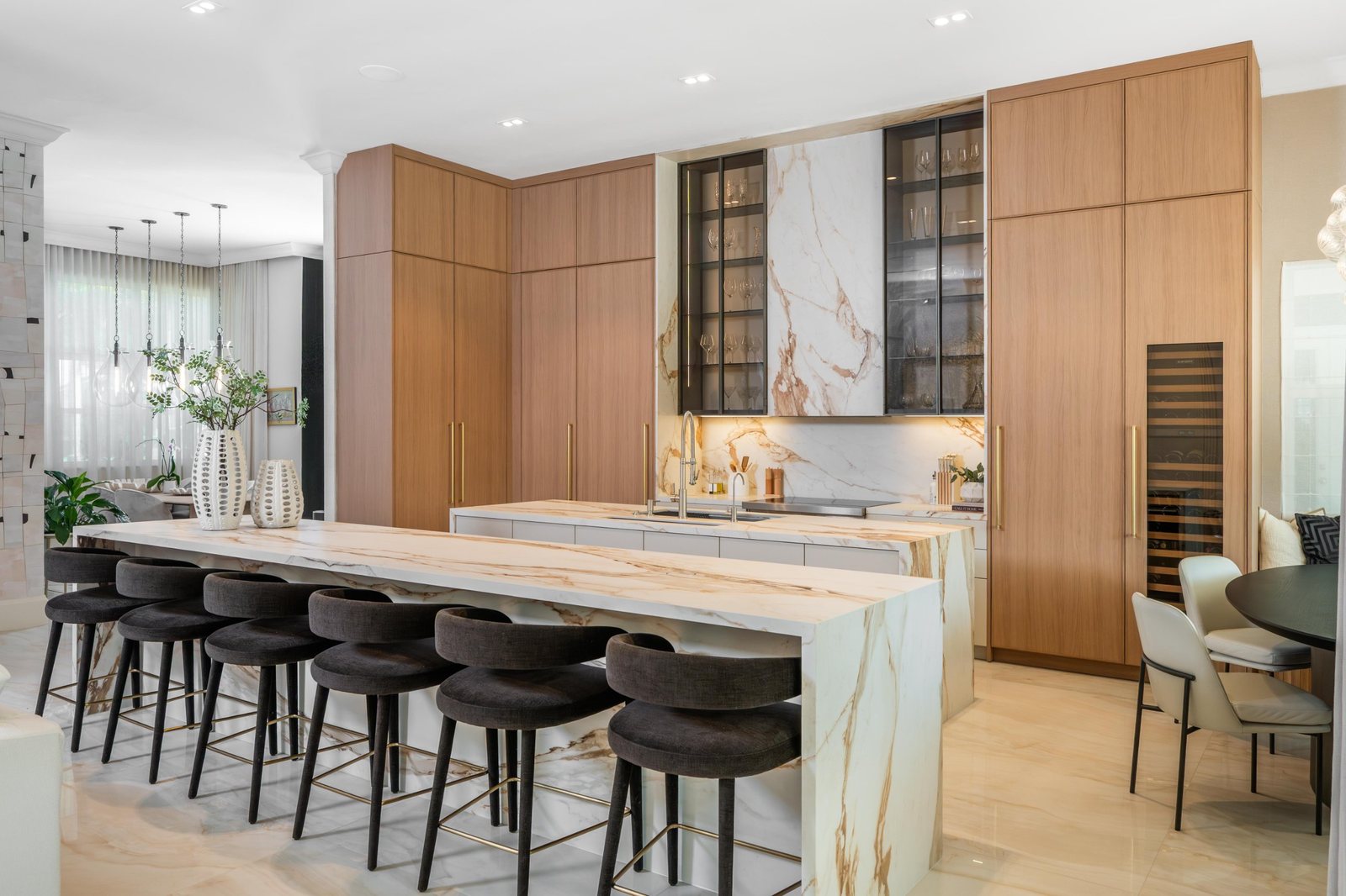 Marble and oak kitchen, photographed by Re-Capture