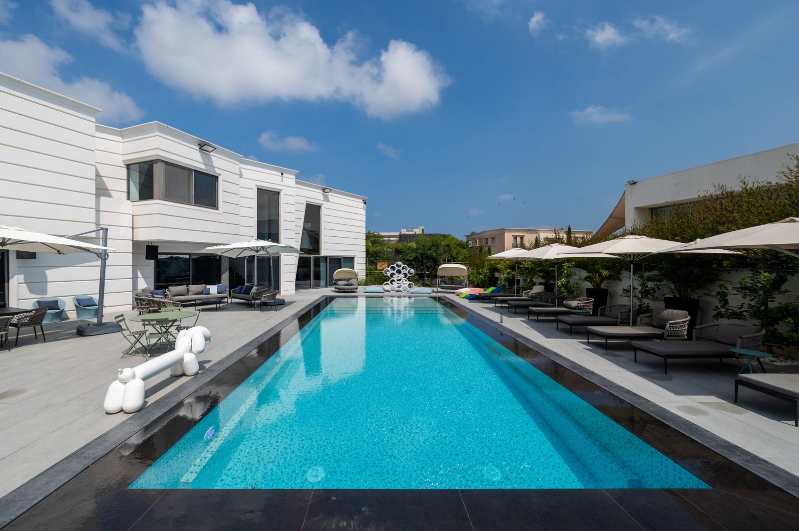 Modern pool house listing, listing photography by Re-Capture