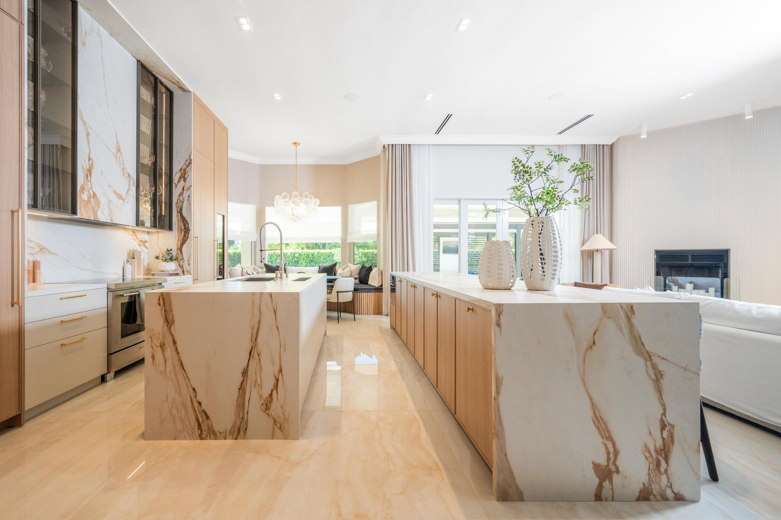 Marble and oak kitchen, photographed by Re-Capture