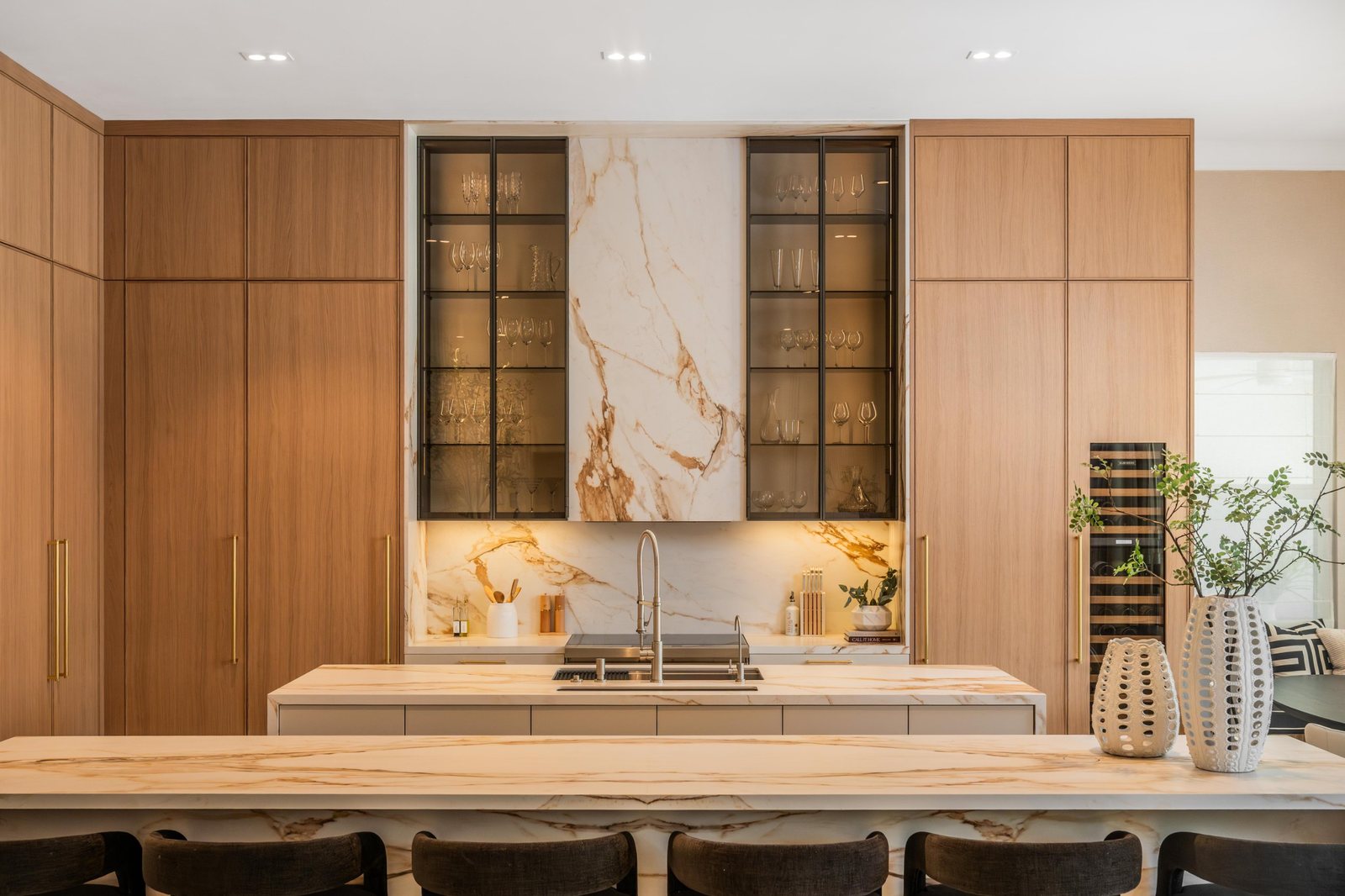 Marble and oak kitchen, photographed by Re-Capture